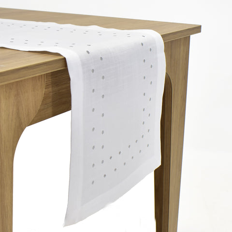 Classic White Linen-Like Table Runner | 16x72 inches