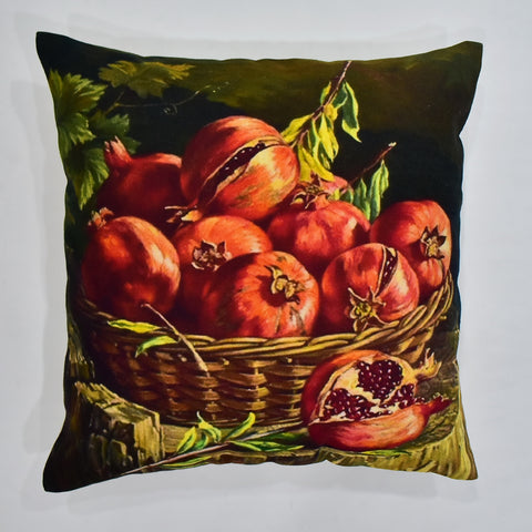 Basket With Pomegranates Cushion Cover | 45 x 45 cm