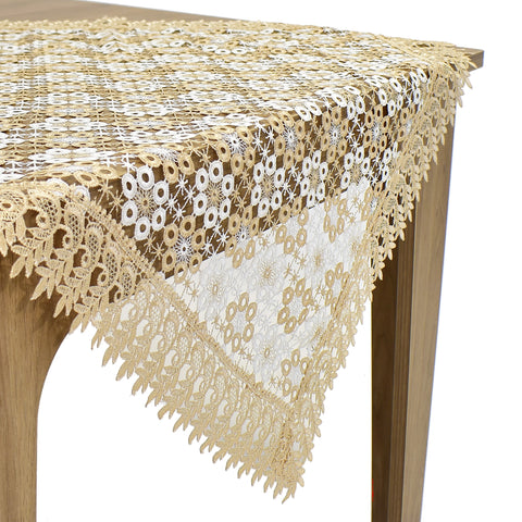 Acacia Lace Square Table Topper | 54 inches
