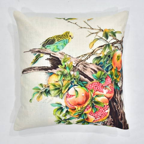 Bird With Pomegranate Cushion Cover | 45 x 45 cm