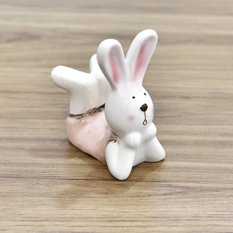 Decorative Ceramic Easter Bunny Lying Down